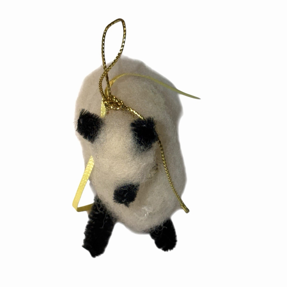 Authentic Real Wool Felted‎ Sheep Christmas Tree Ornament Handcrafted Farm